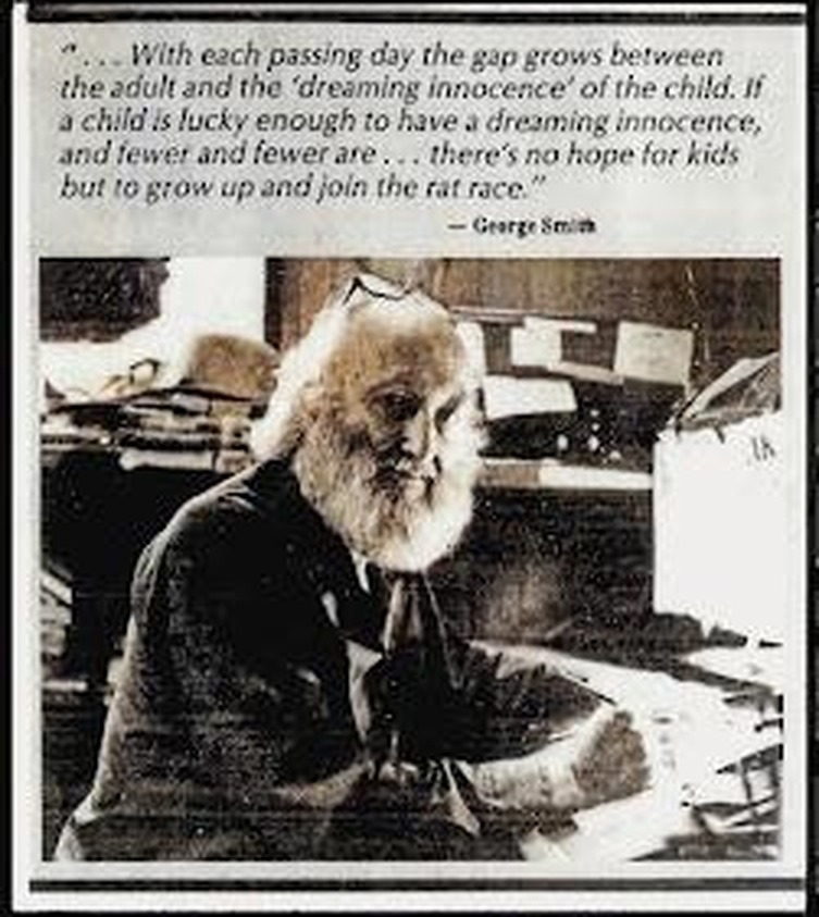 George Smith at the drawing board, late in life